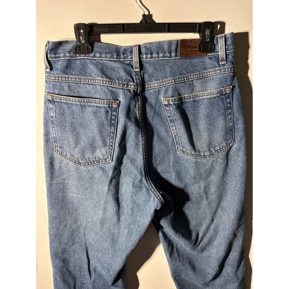 LL Bean Jeans 32x32 Classic Fit Denim Pants Blue Cotton Everyday Casual Straight